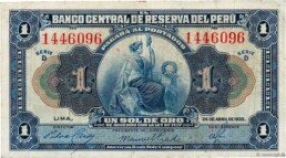 BILLETES SOLES DE ORO PERU