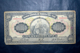 BILLETE 100 CIEN SOLES DE ORO 1951 PERU