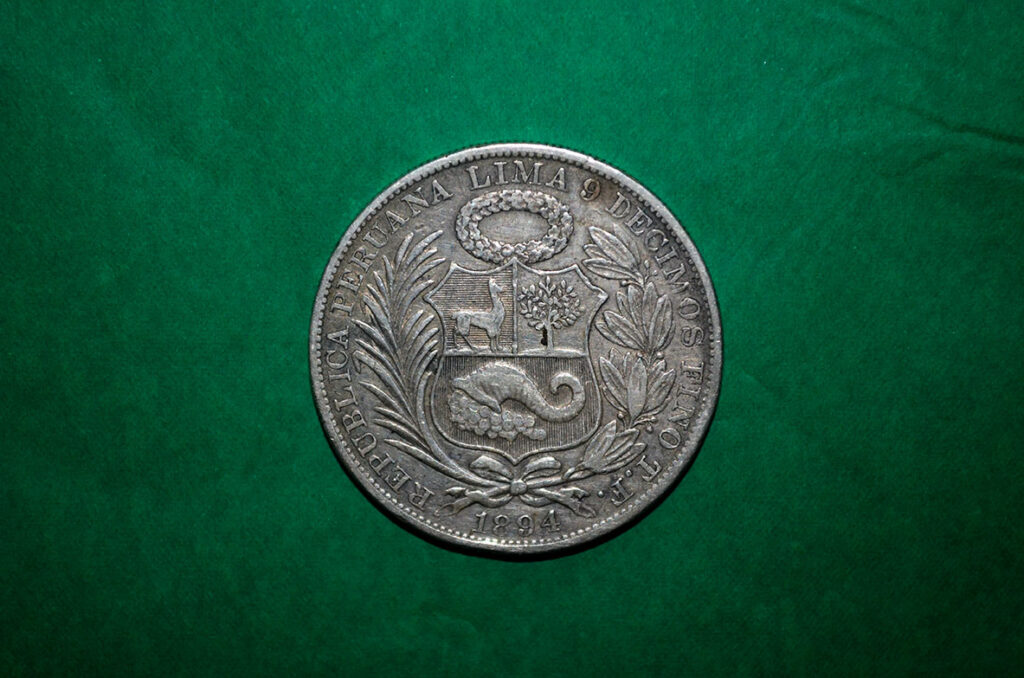 1 sol de plata 9 decimos fino peru