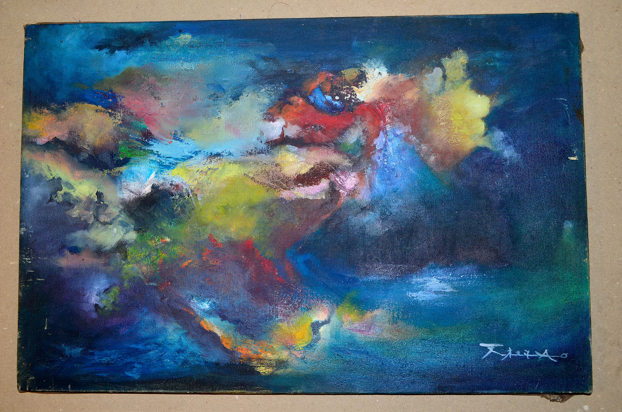 ZAO WOU KI CANVAS OIL PAINTING