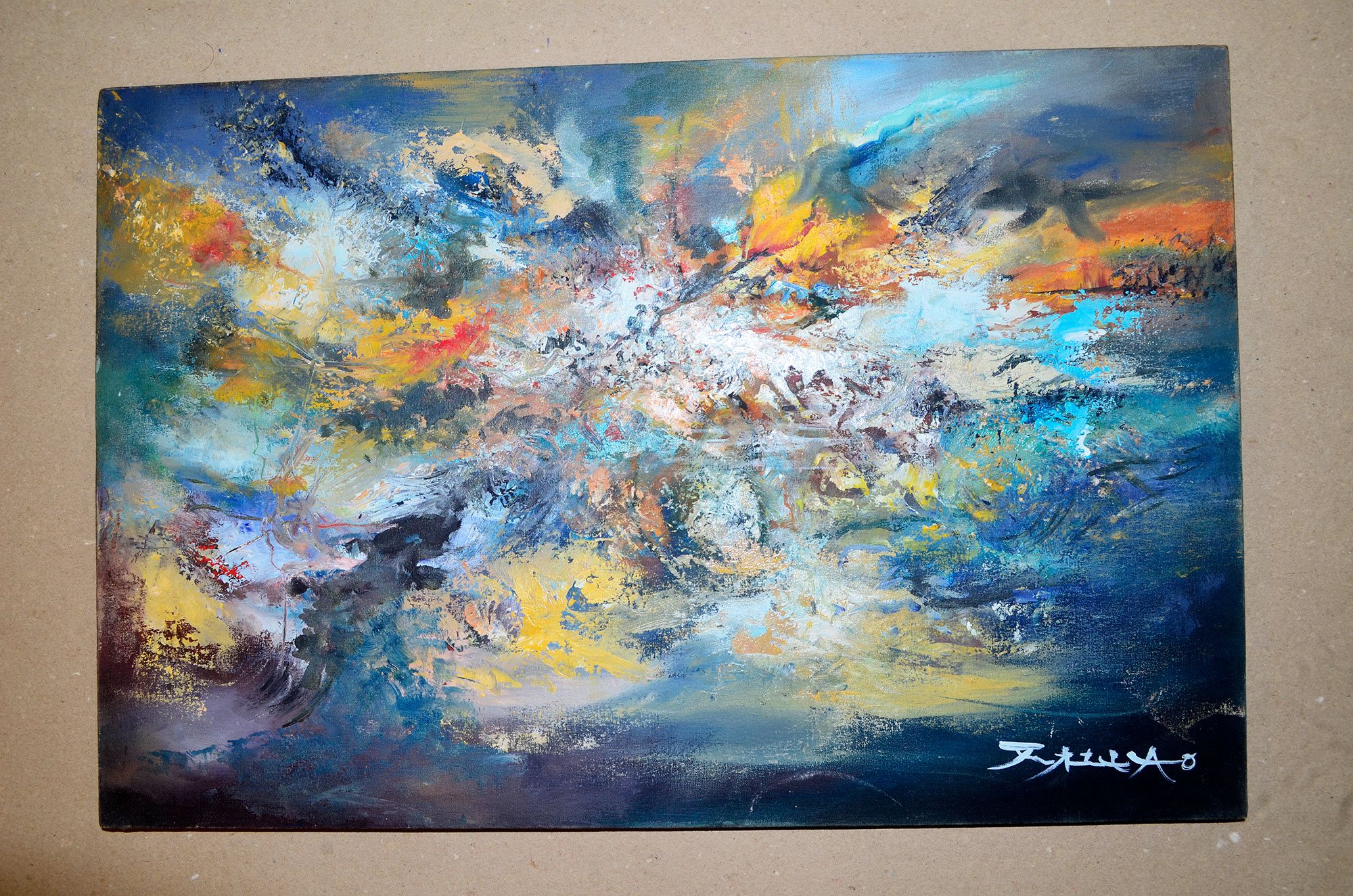 ZAO WOU KI CANVAS OIL PAINTING