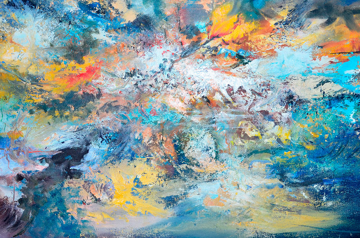 ZAO WOU KI CANVAS OIL PAINTING