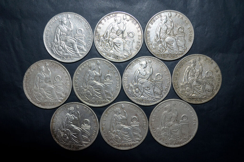 1 sol de plata 5 decimos fino peru