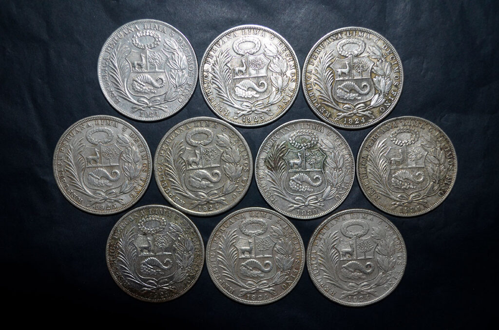 1 sol de plata 5 decimos fino peru