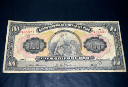 BILLETE 100 CIEN SOLES DE ORO 1952 PERU