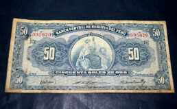 BILLETE 50 CINCUENTA SOLES DE ORO 1956 PERU