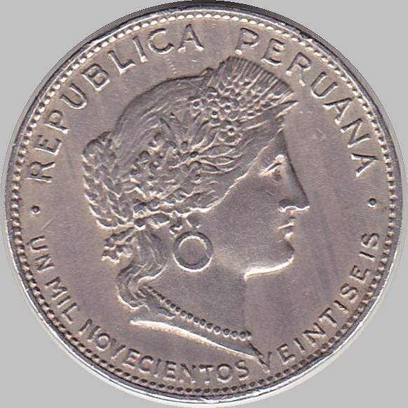 MONEDA 10 CENTAVOS UN MIL NOVECIENTOS VEINTISEIS 1926 PERÚ