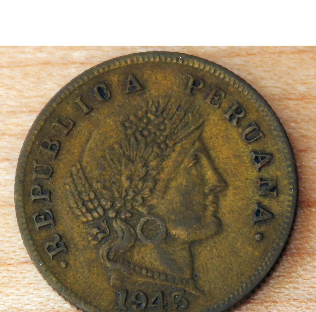 MONEDA 20 CENTAVOS 1943 PERÚ