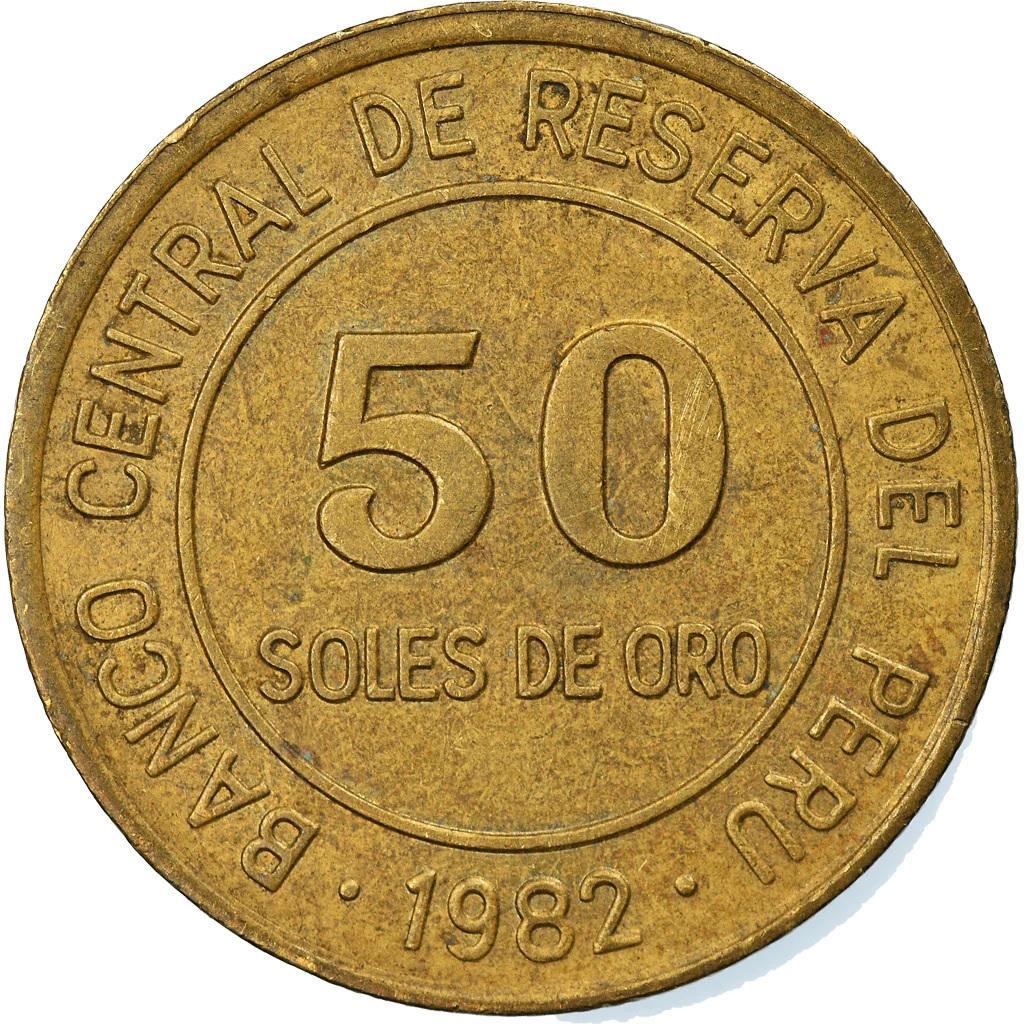 MONEDA 50 CINCUENTA SOLES DE ORO 1982 PERÚ