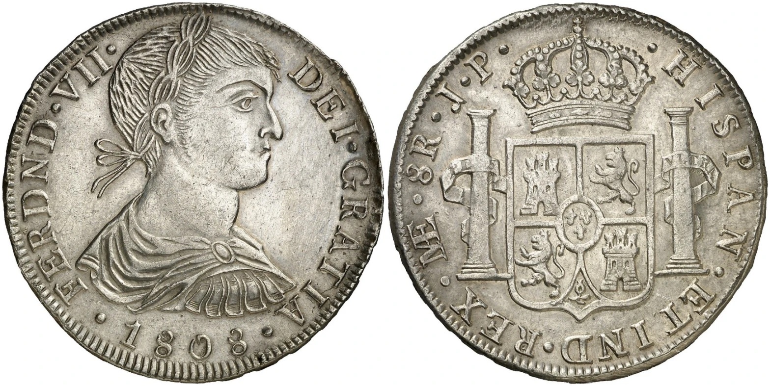 8 REALES DE PLATA 1808 PERÚ FERNANDO VII