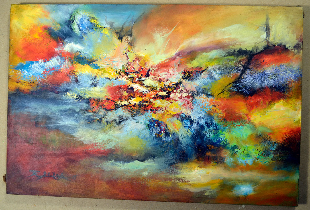 ZAO WOU KI CANVAS OIL PAINTING