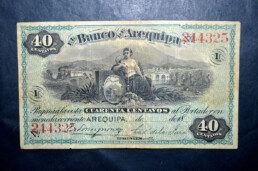 BILLETE 40 CUARENTA CENTAVOS BANCO DE AREQUIPA