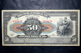 BILLETE 50 CINCUENTA SOLES DE ORO FERROCARRIL PERU