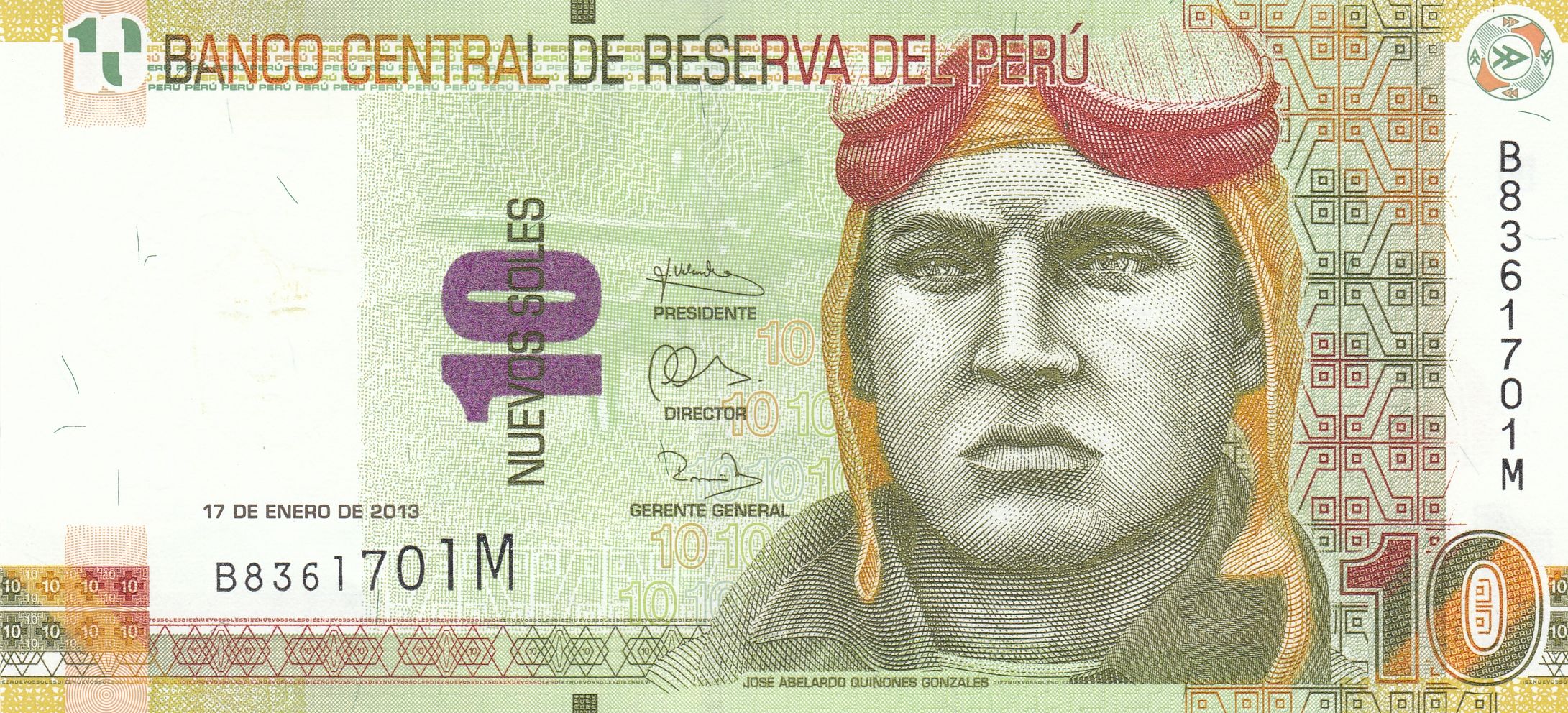 10 DIEZ NUEVOS SOLES 2013 PERU
