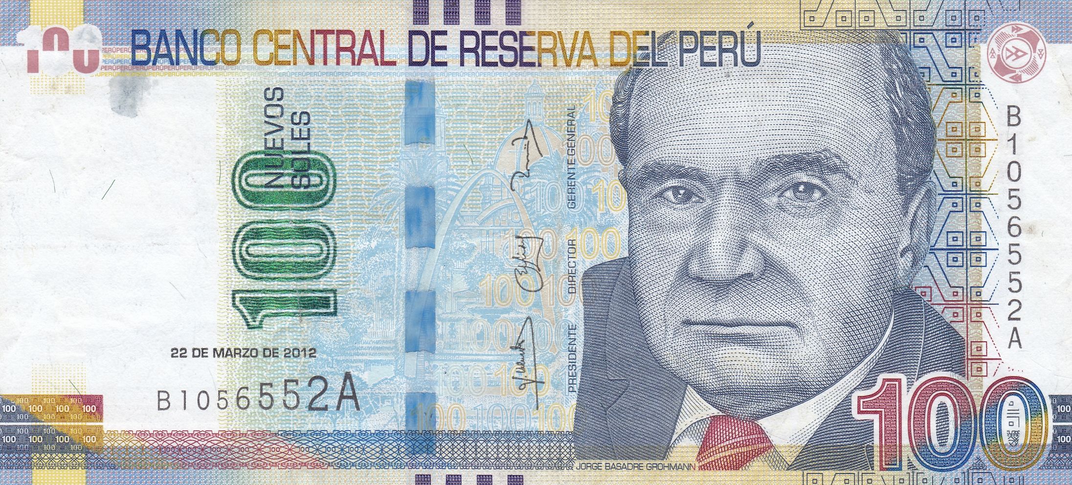 100 CIEN NUEVOS SOLES 2012 PERU