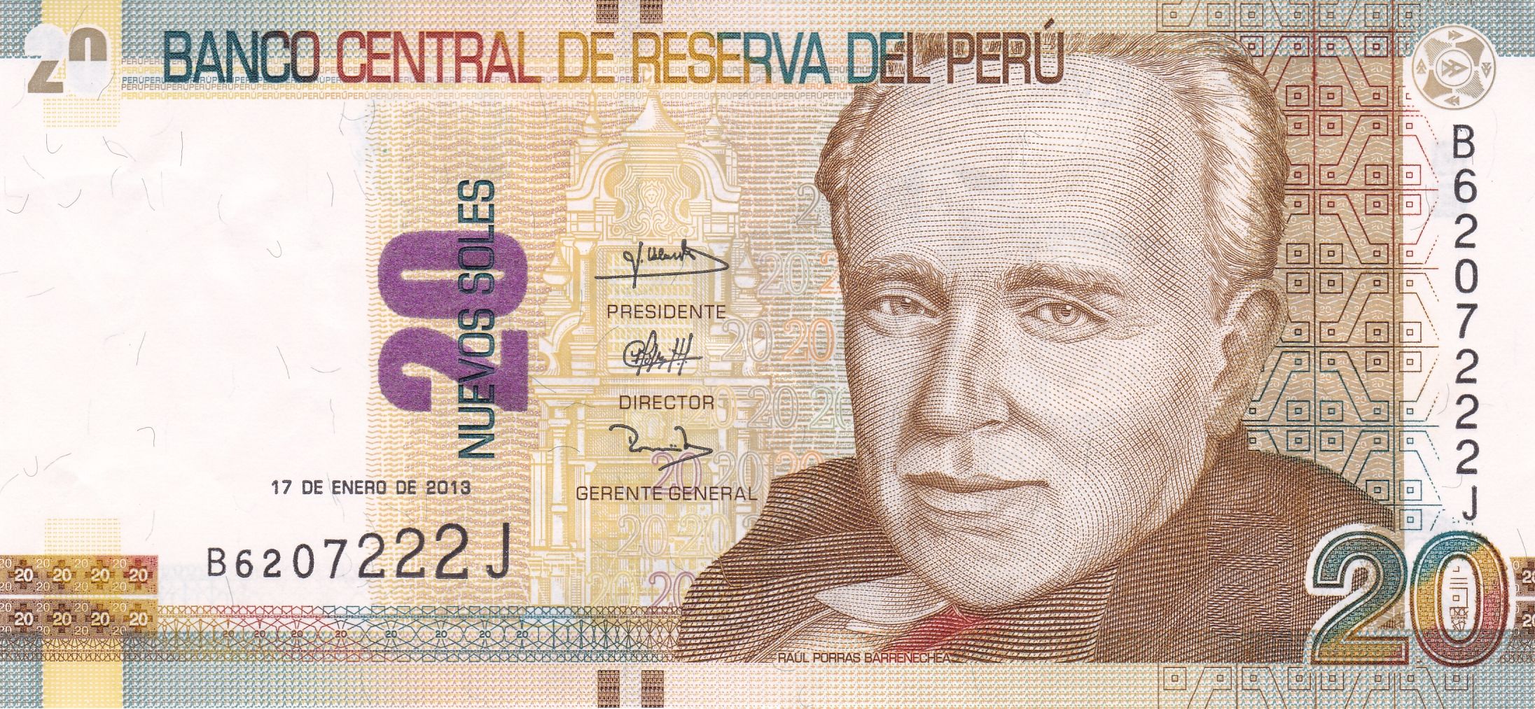 20 VEINTE SOLES 2013 PERU