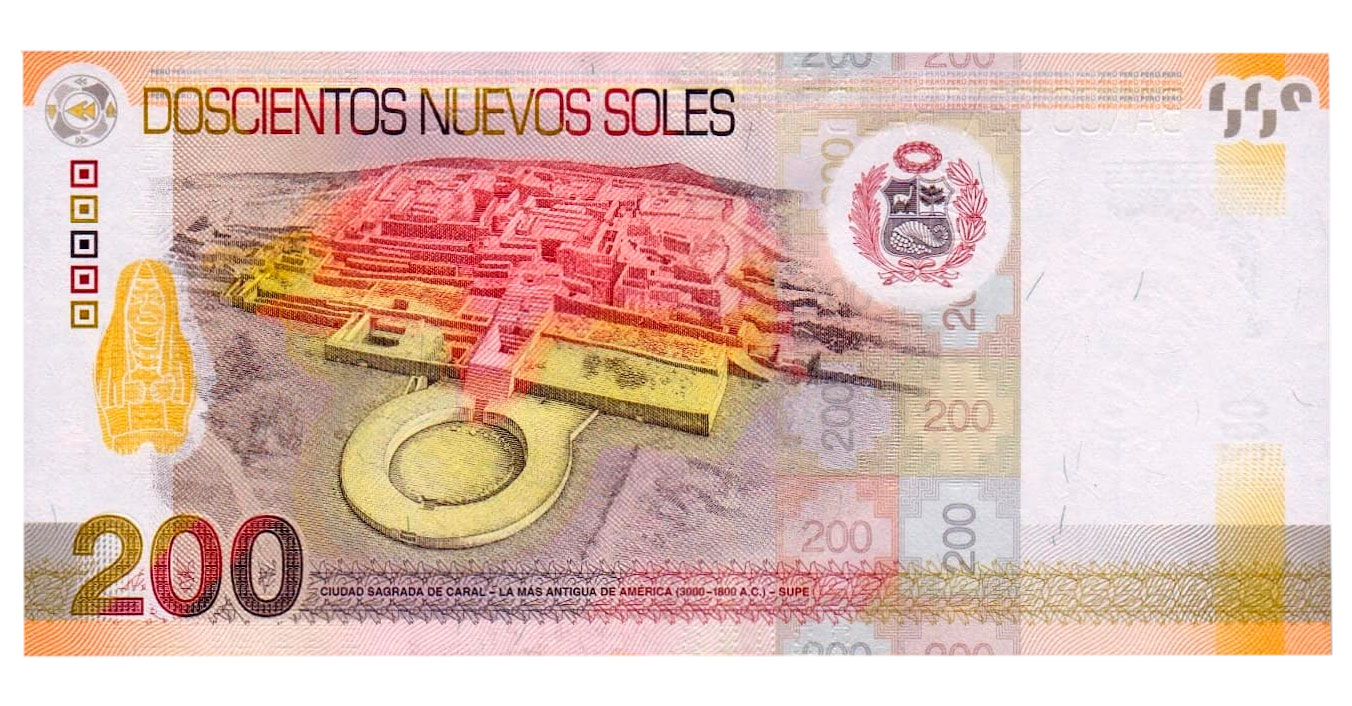 BILLETE 200 DOSCIENTOS NUEVOS SOLES 2012 PERU