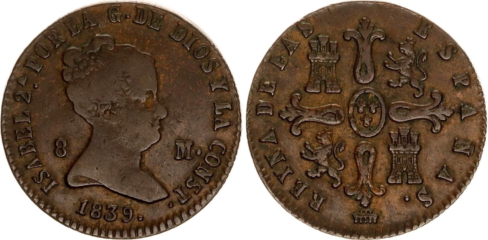 8 Maravedis - Isabel II