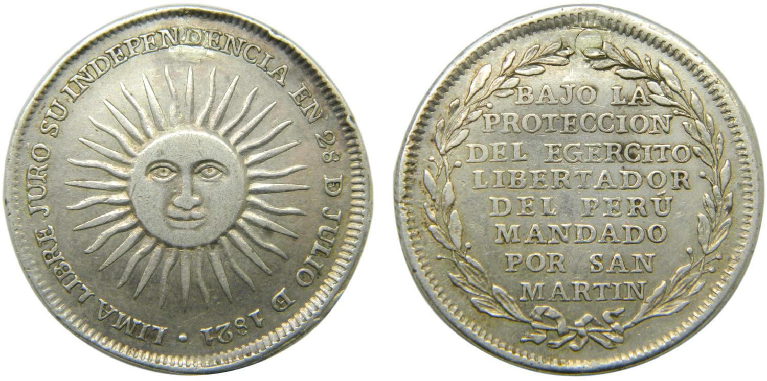 MEDALLA INDEPENDENCIA PERU 28 DE JULIO DE 1821